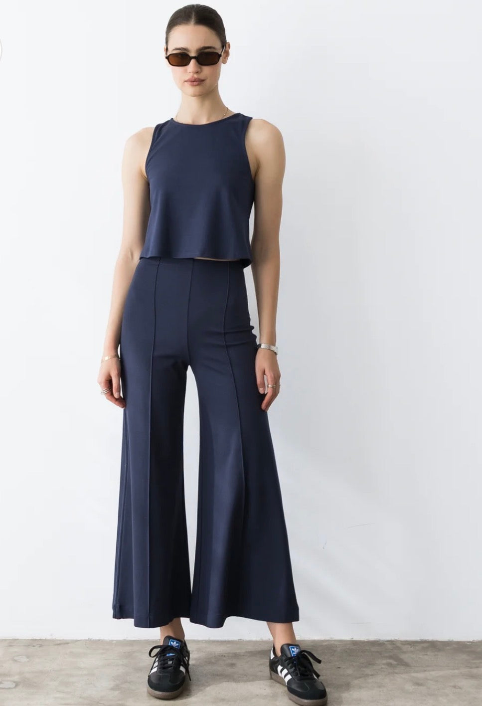 Ponte Wide Leg Crop