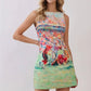 Abstract Football Print Open Back Mini Dress