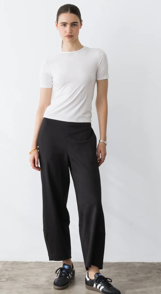 Ponte Knit Barrel Pant