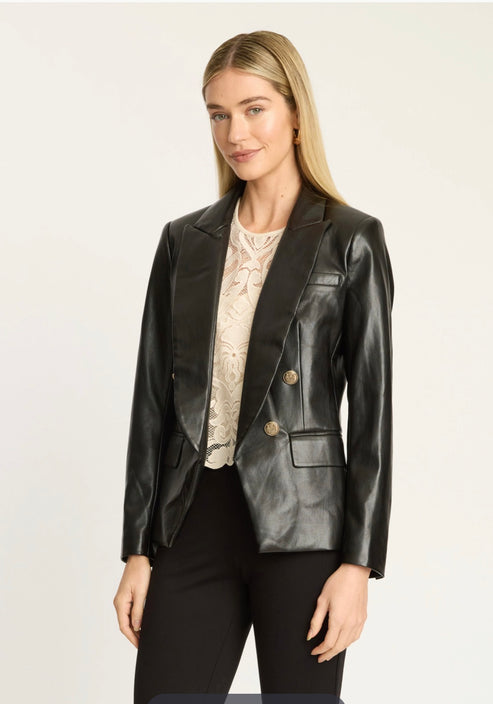 Kindra Jacket in Black Vegan Leather