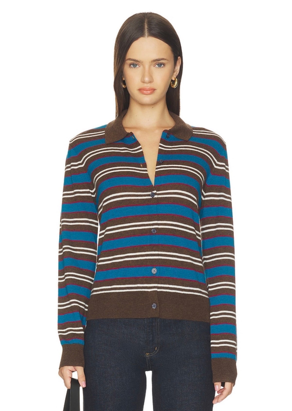 Lyvia Long Sleeve Merino Polo Cardigan