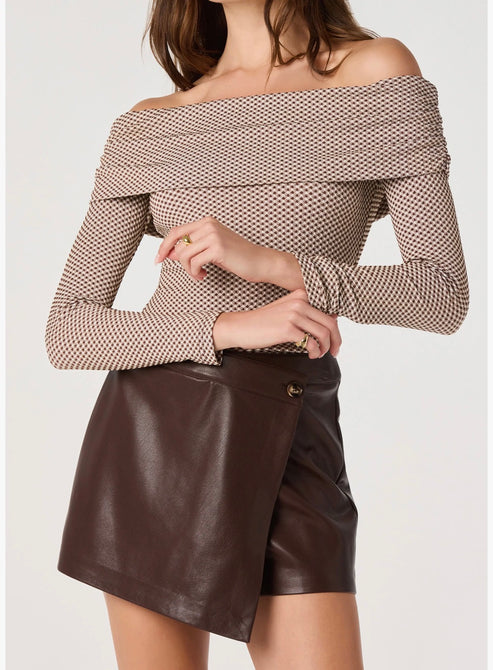 Oaklee Faux Leather Skort