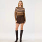 Daria Faire Isle Cable Knit Sweater