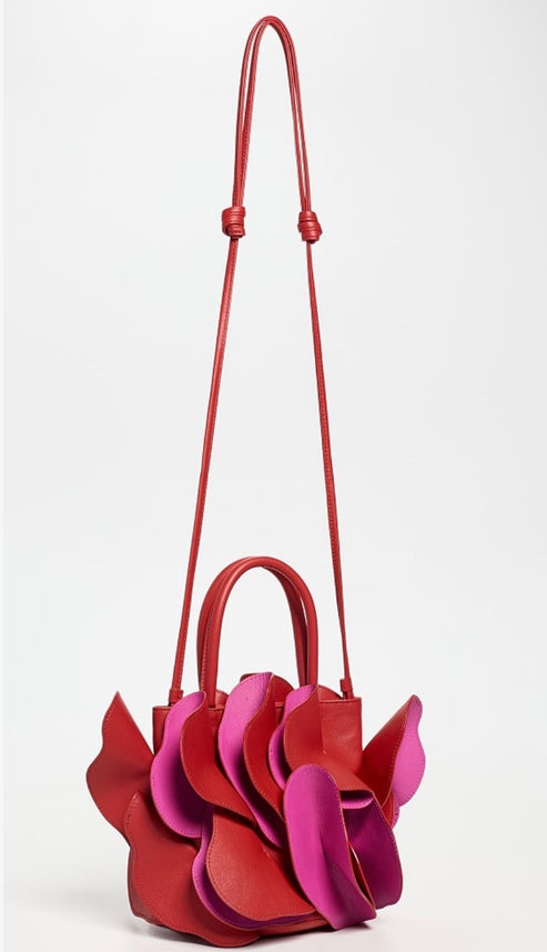 Scarlet & Hot Pink Flower Bag