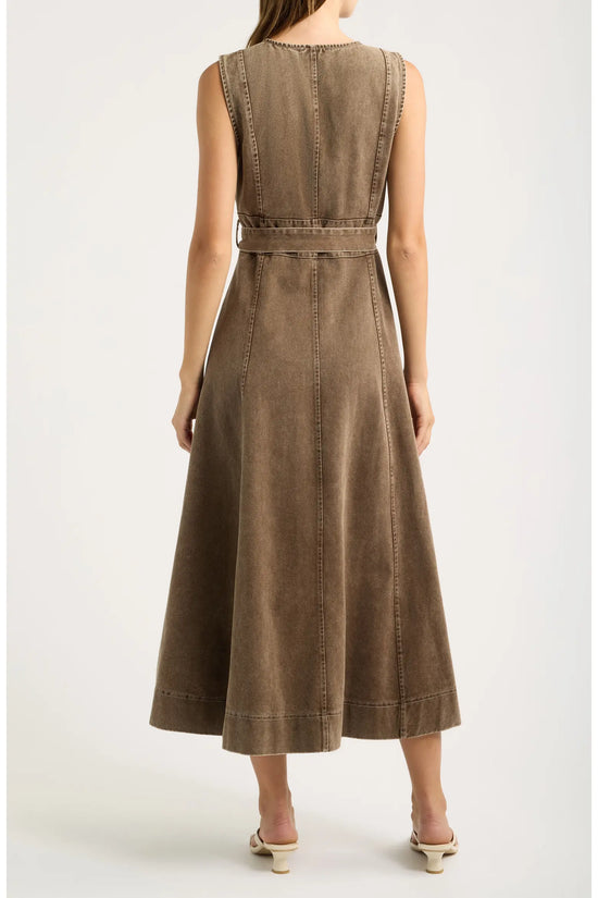 Western Embroidered Button Down Midi