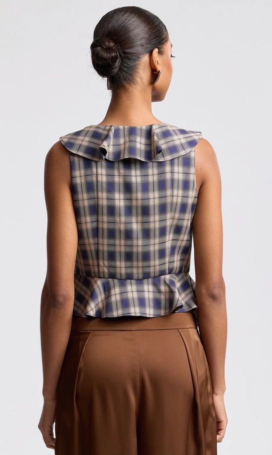 Twilight plaid ruffle