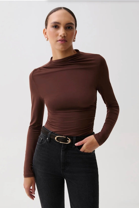 Nathalia Long Sleeve Mock Neck