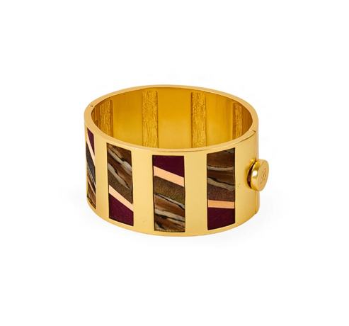 Cora Striped Hinge Cuff