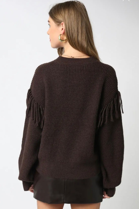 Karli Fringe Knit Sweater
