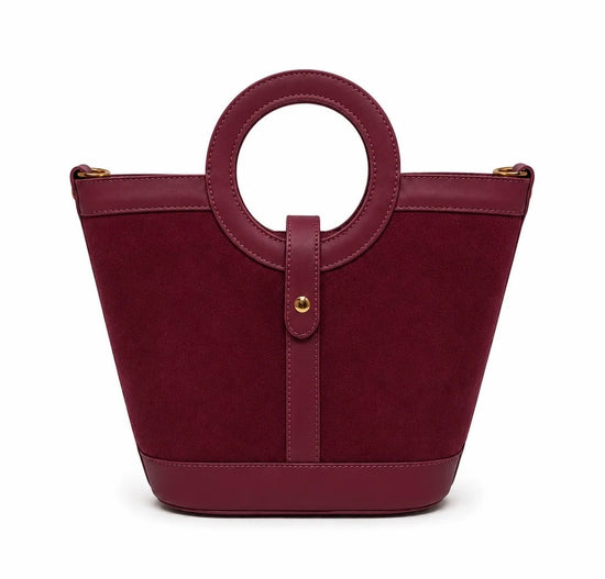 Leather and Suede Tote Bag