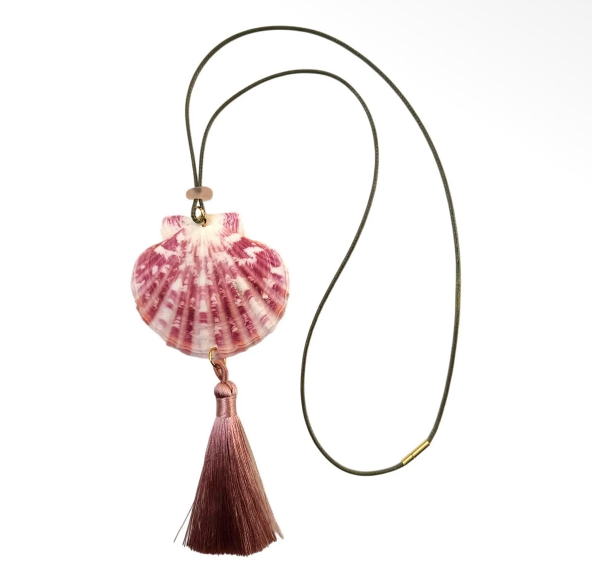 Hazel Shell Tassel Necklace