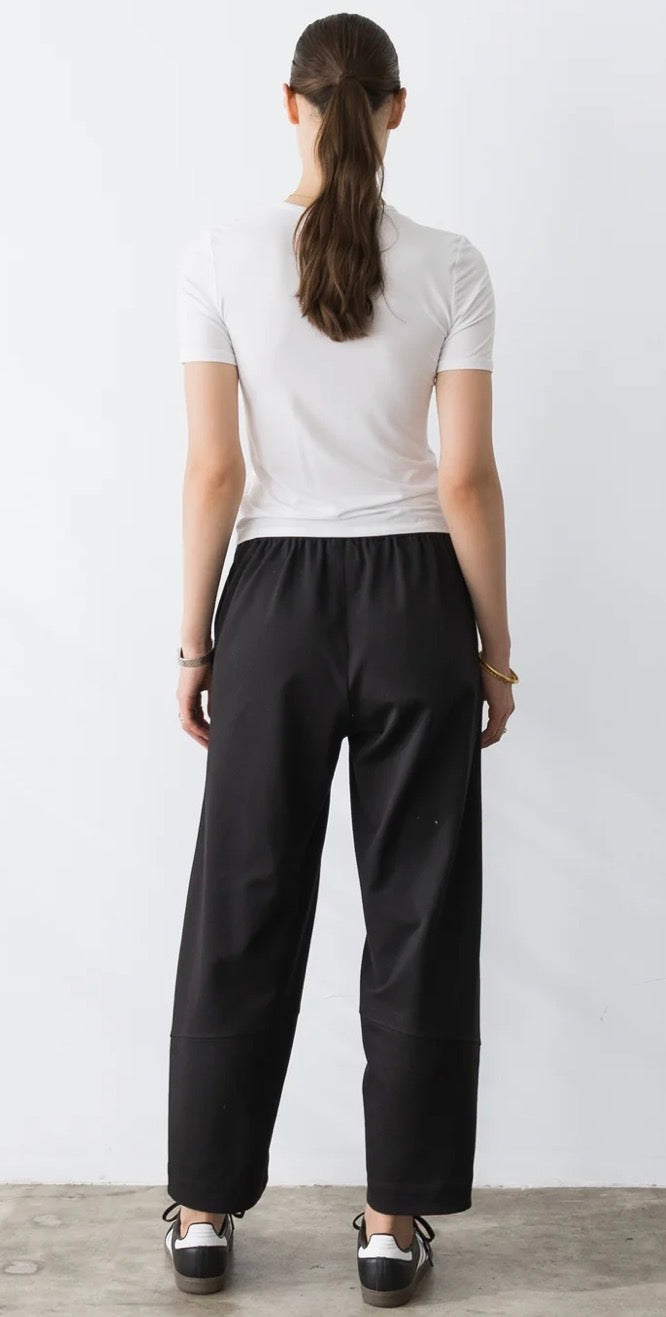 Ponte Knit Barrel Pant