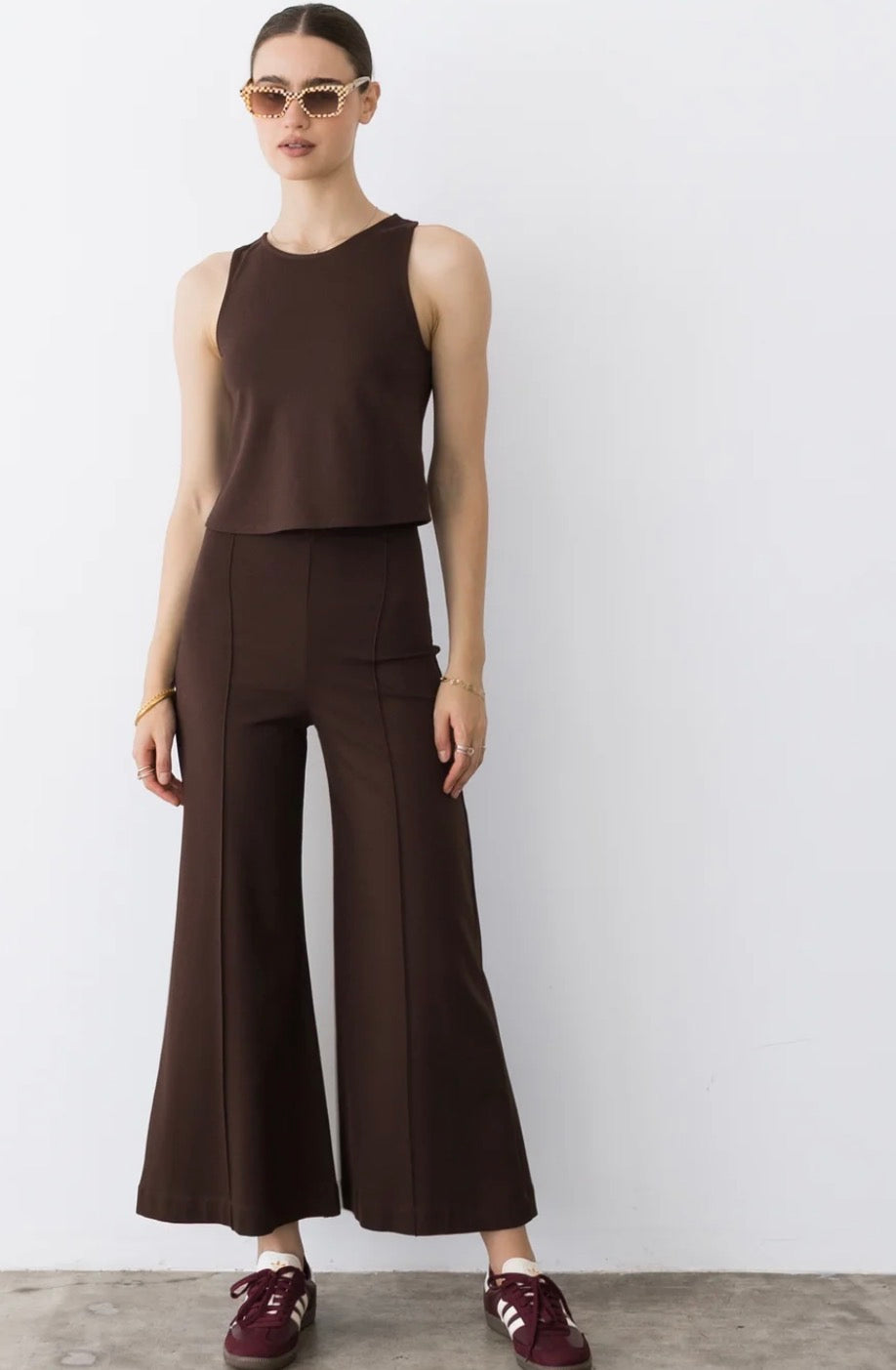 Ponte Wide Leg Crop