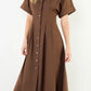 Short sleeve button down dress