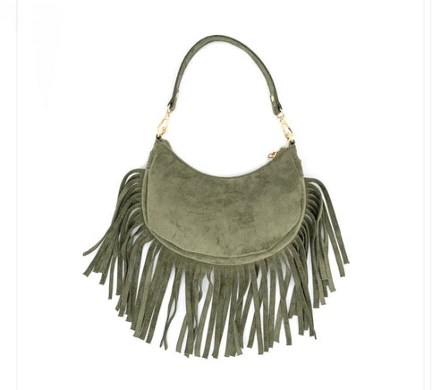 Giuliana Olive Suede Bag