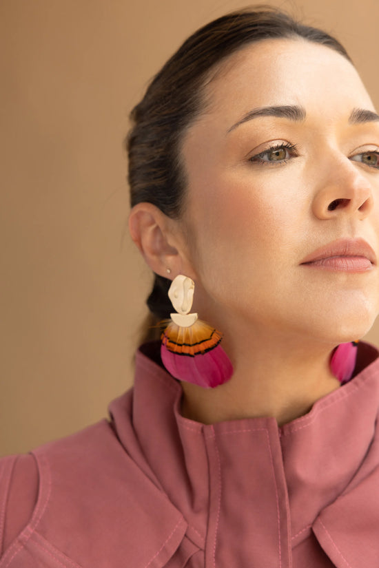 Double Feather Earrings