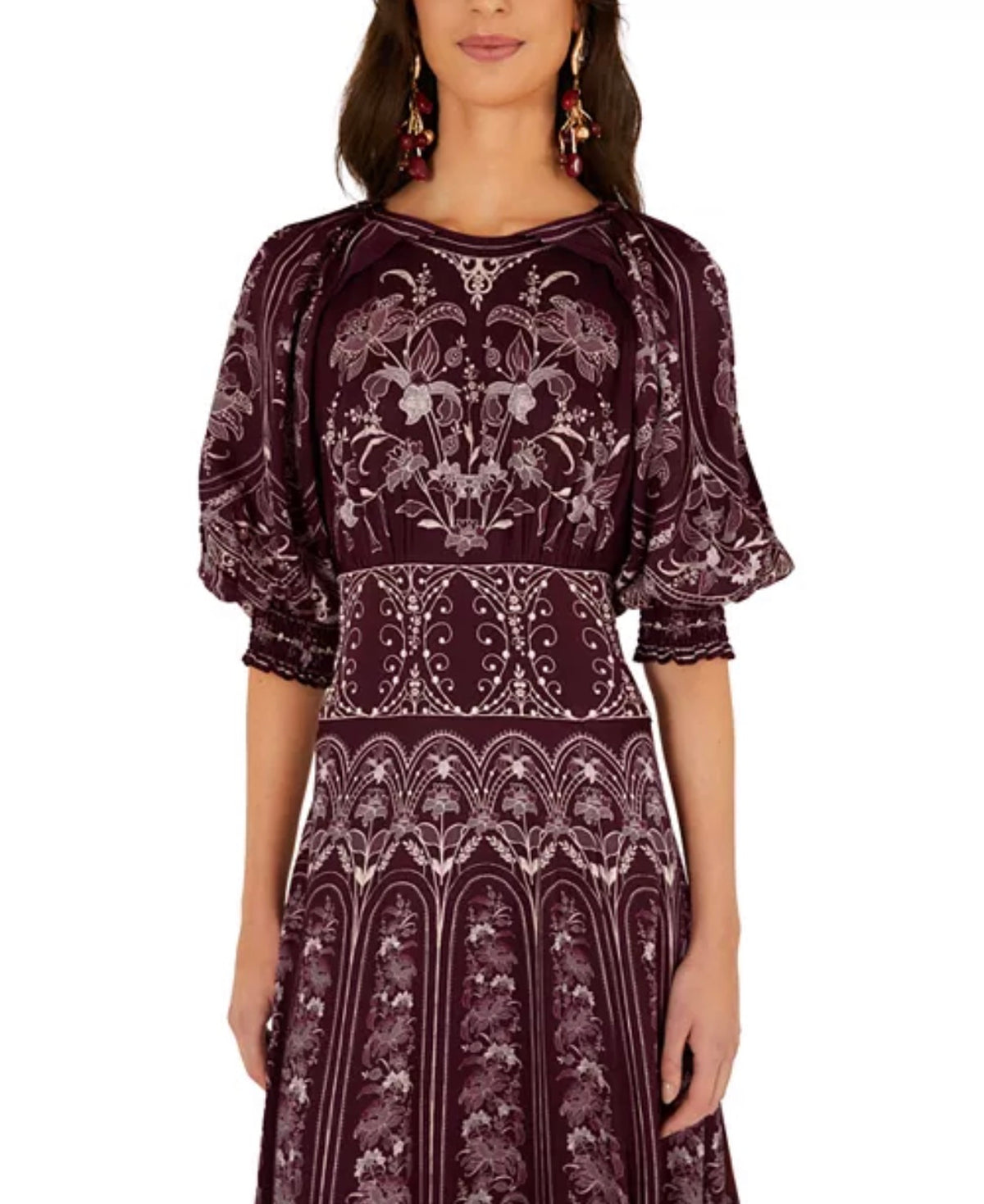 Liz Burgundy Maxi Dress