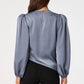 Beatrice Satin Faux Wrap Blouse