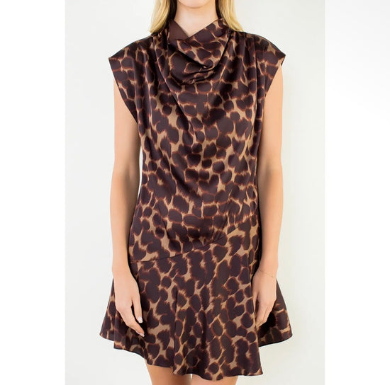 Silk Animal Print Dress