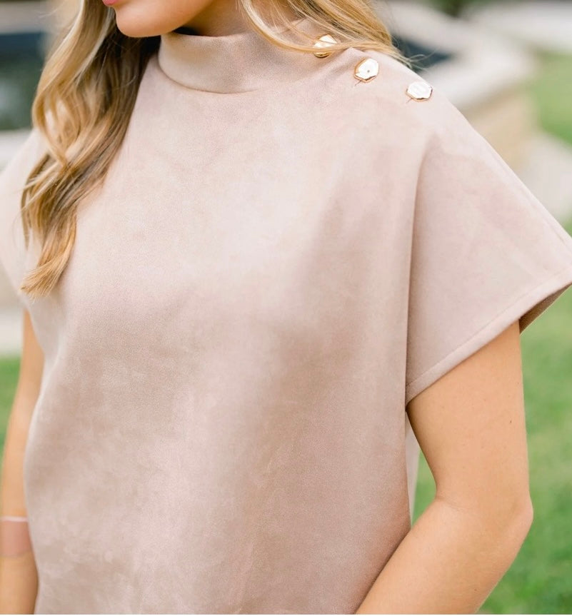 Sand Suede Top