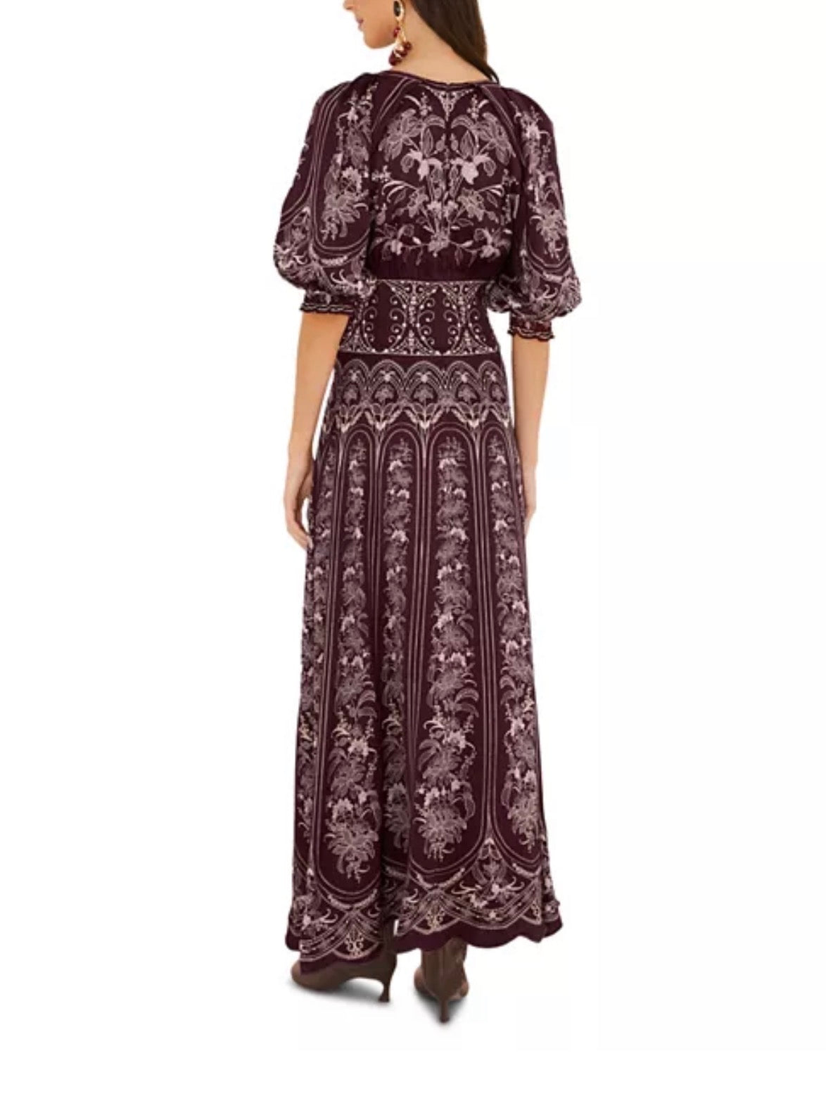 Liz Burgundy Maxi Dress