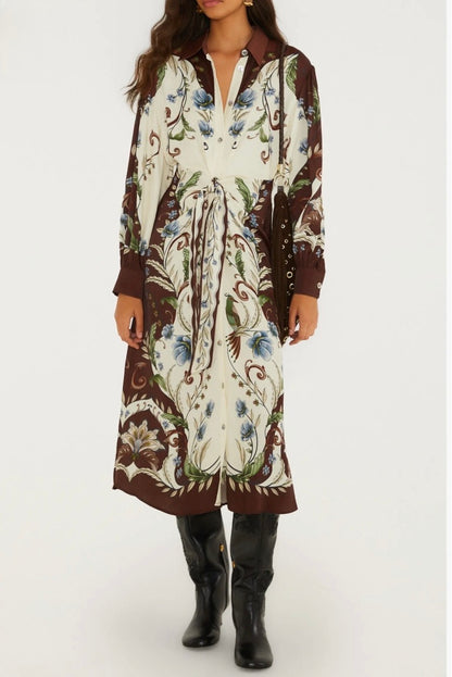 Millena Winter White Midi Shirt Dress