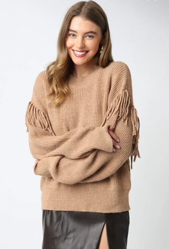 Karli Fringe Knit Sweater