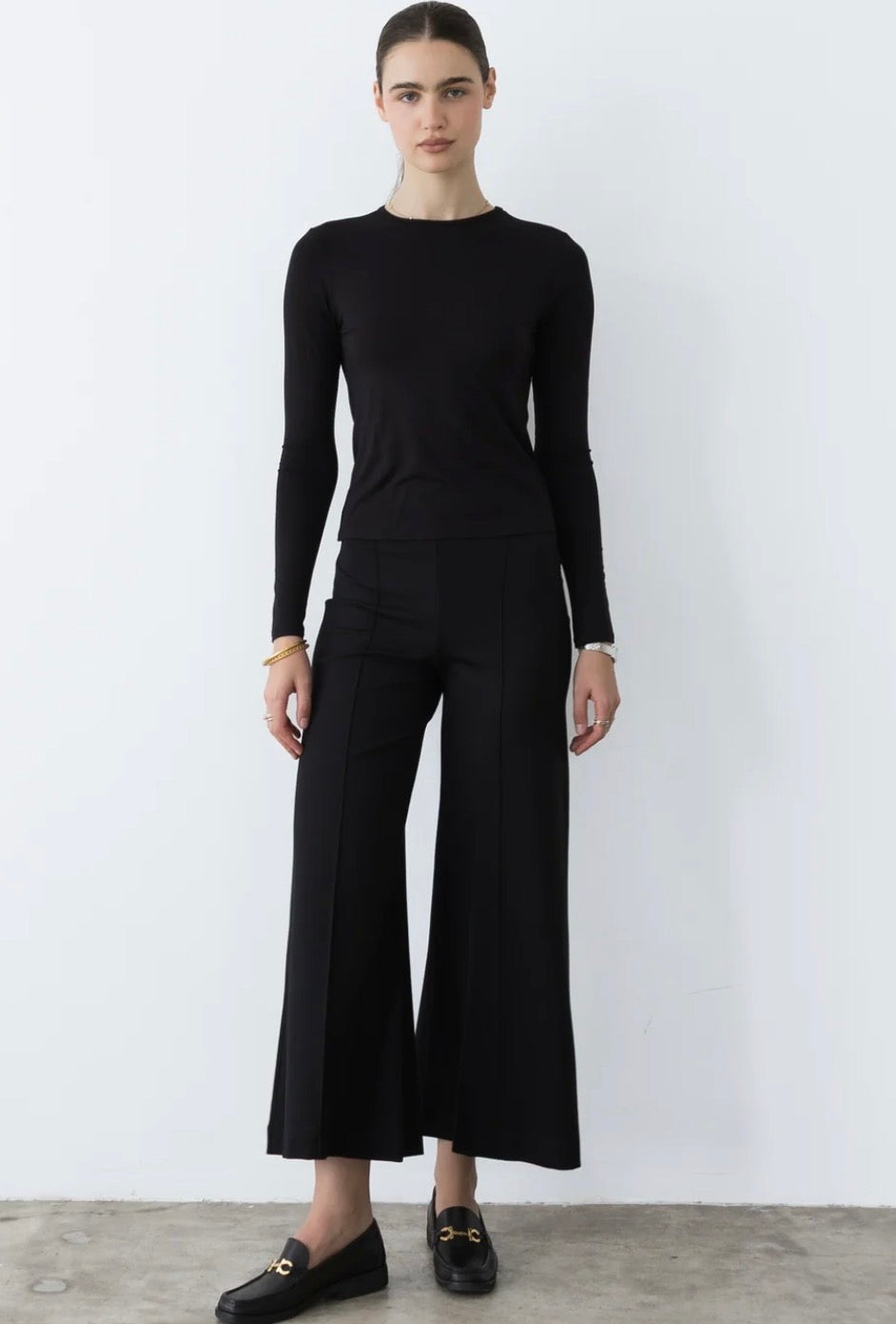 Ponte Wide Leg Crop