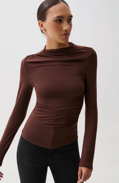 Nathalia Long Sleeve Mock Neck