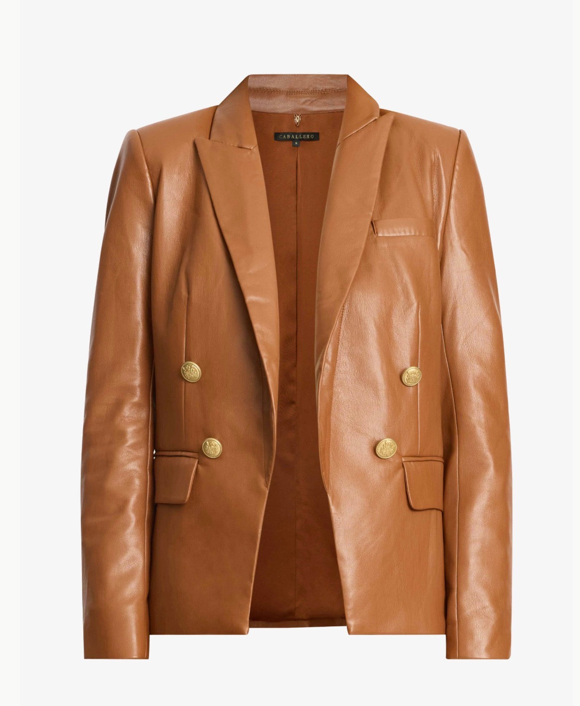 Kindra Vegan Leather Blazer