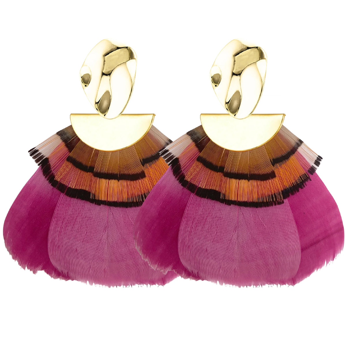 Double Feather Earrings