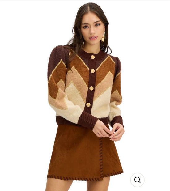 Fuzzy Chevron Sweater