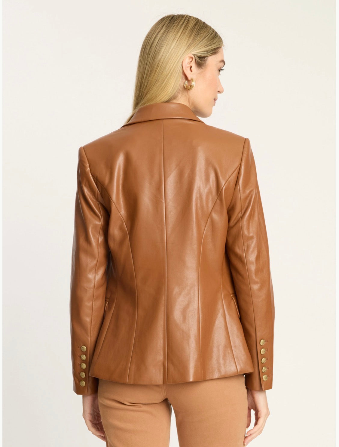 Kindra Vegan Leather Blazer