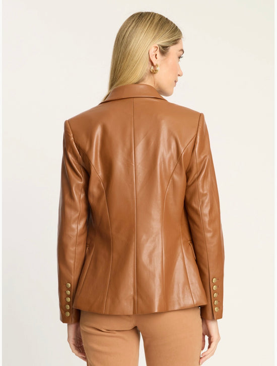Kindra Vegan Leather Blazer