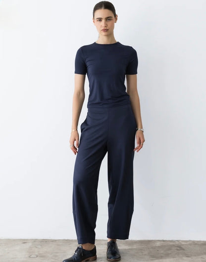 Ponte Knit Barrel Pant