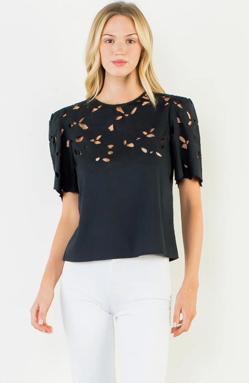 Night Out Eyelet Top