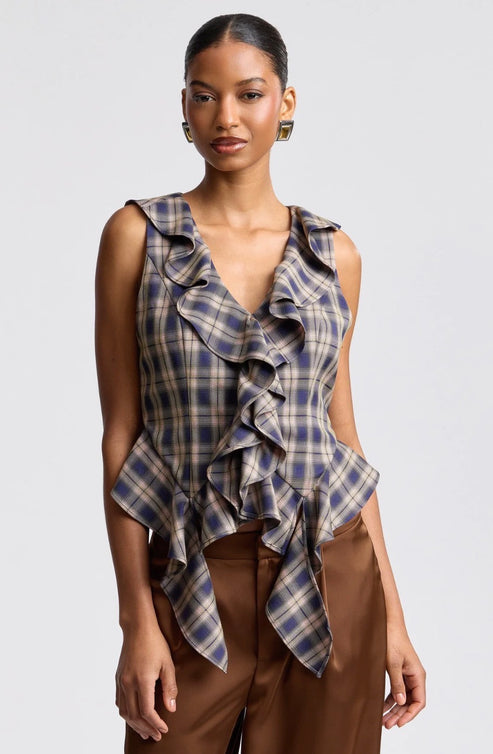 Twilight plaid ruffle