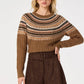 Daria Faire Isle Cable Knit Sweater